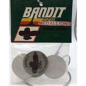 BANDIT WHEEL ACCESSORIES Medallion wheel stud sticker logo emblem￼ 1 9/16” NOS